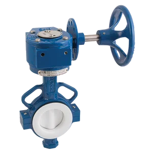 WAFER BFLY VVE PTFE LINED GEAR