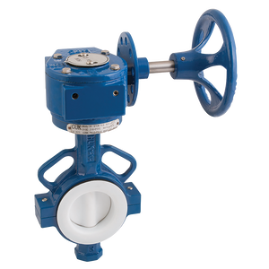 WAFER BFLY VVE PTFE LINED GEAR