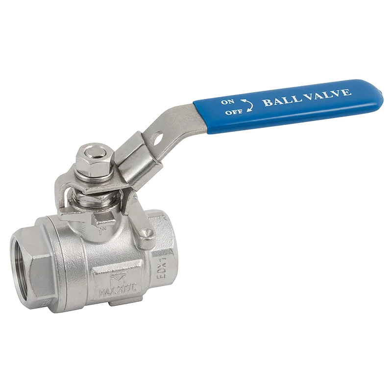 NPT S/S 2PC FBBV 1000PSI LOCK/LVR