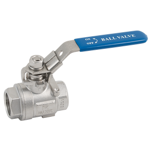 NPT S/S 2PC FBBV 1000PSI LOCK/LVR