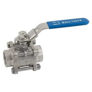 BSPP 3PC FULL BORE B/V LOCK/LVR