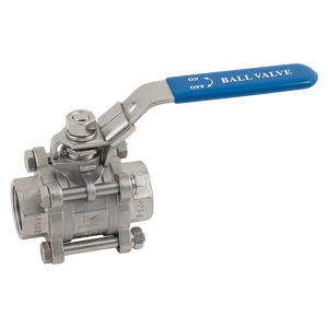 BSPP 3PC FULL BORE B/V LOCK/LVR