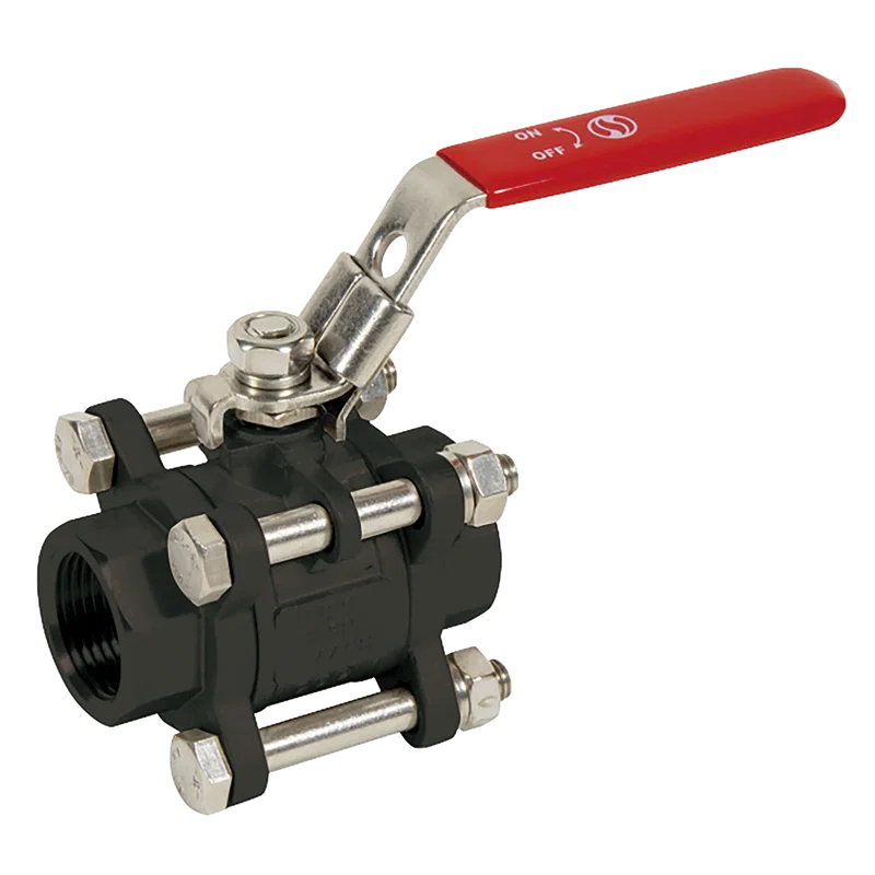 1 BSP 3 PIECE CARBON ST BALL VALVE PN40