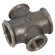 BLACK UN-EQUAL CROSS1 BSP X 1/2 BSP
