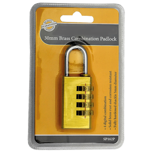30MM (4 WHEEL) BRASS COMBIPADLOCK