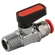 MINI BALL VALVE WITH 6MM PUSH-IN-1/4-M