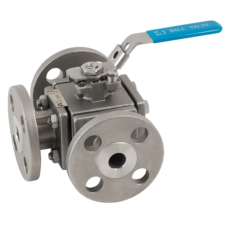 6 ASA150 FLANGE D/MNT SS 3W L-PRT FBBV