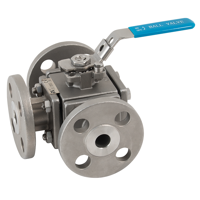 6 ASA150 FLANGE D/MNT SS 3W L-PRT FBBV