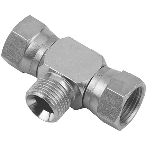 BSPP SWIV F/F/M FIXED TEE 60 CONE