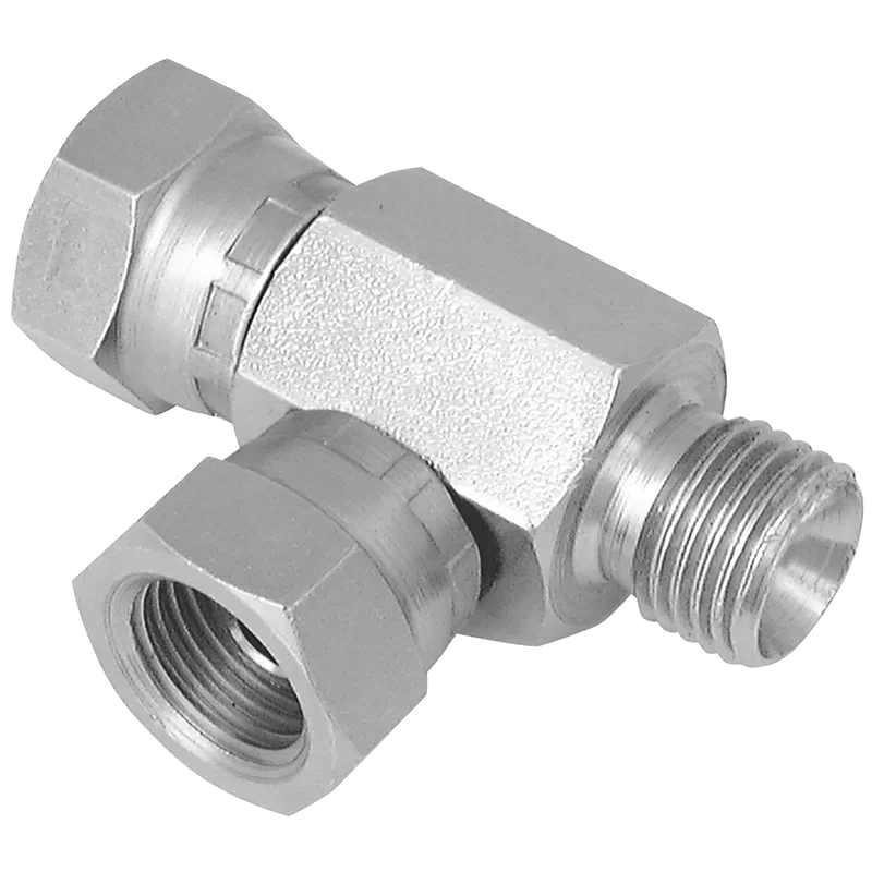 8503-BSP M/F/F SWIV TEE 60 CONE