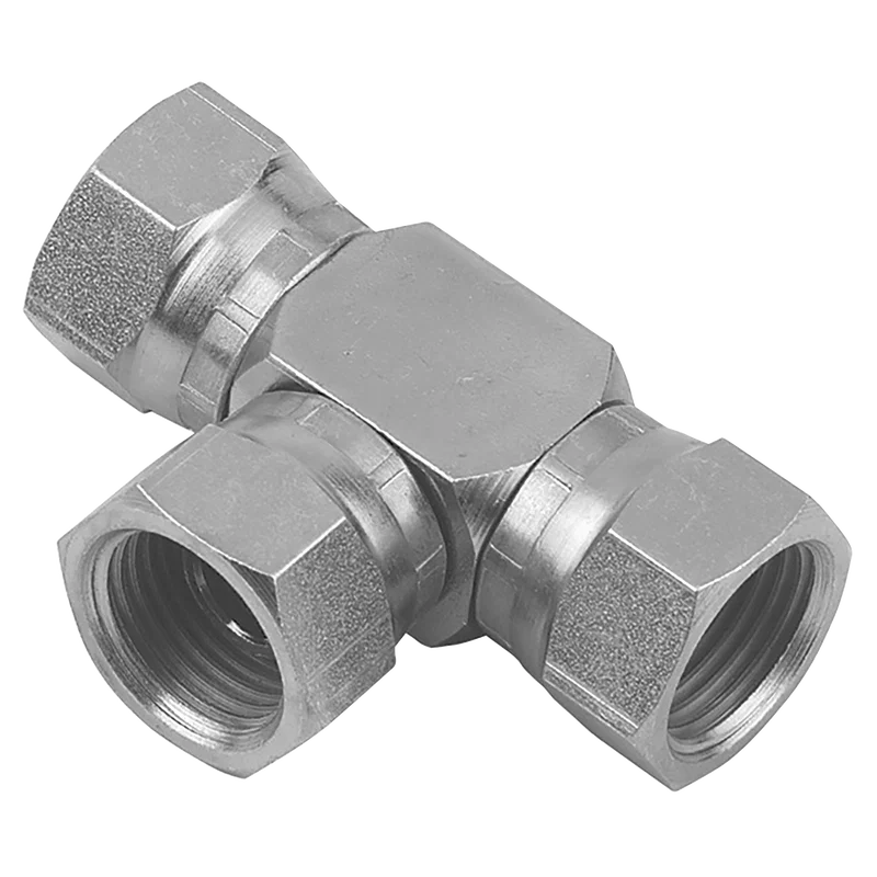 8053-BSP FEM SWIVEL EQUAL TEE 60 CONE