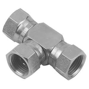 BSPP FEM SWIVEL EQUAL TEE 60 CONE