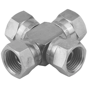 8557-BSPP SWIVEL FEMALE CROSS 60 CONE