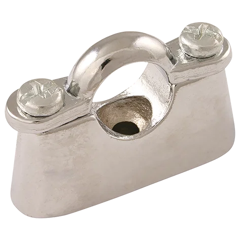 54MM OD HOSPITAL PIPE CLIP CHROME PLATE
