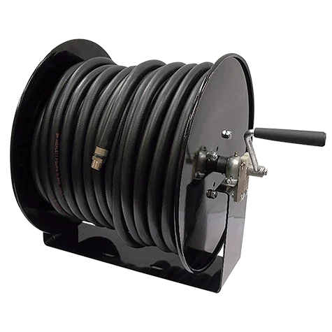 MANUAL REWIND HOSE REEL C/W AIR/WAT HOSE