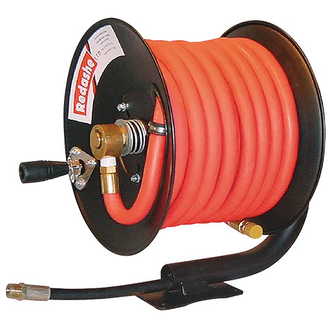 MANUAL REWIND HOSE REEL C/W AIR/WAT HOSE