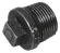 1    BSPT MALE BEADED SOLID PLUG BLACK