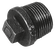 1    BSPT MALE BEADED SOLID PLUG BLACK