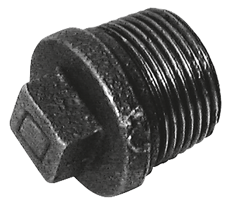 1 BSPT MALE BEADED SOLID PLUG BLACK
