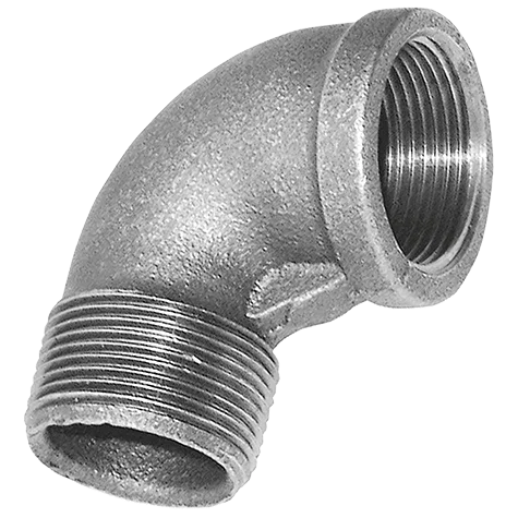 3/8      BSPT M/FEM ELBOW FIG152 GALV