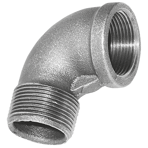 3/8      BSPT M/FEM ELBOW FIG152 GALV