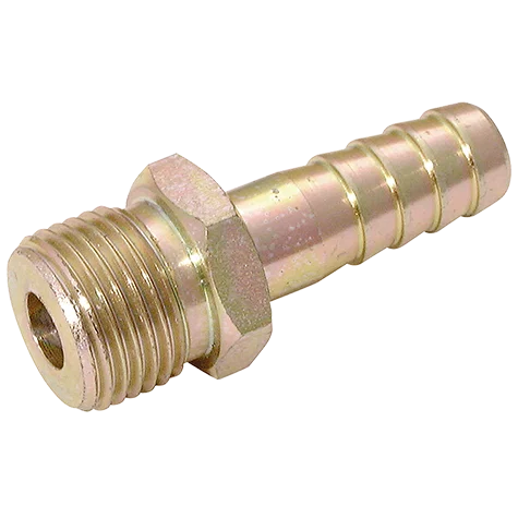 1/4 BSPP MALE X 1/4 HOSE STEEL PLATED